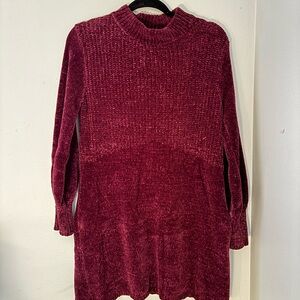Xhilaration Maroon Textured Sweater